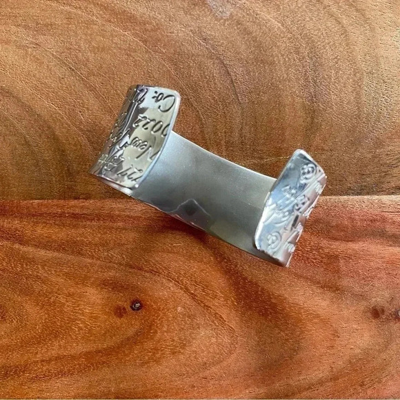 Tiffany & Co. Notes Collection Vintage Sterling Silver Cuff Bangle Bracelet 1997 - Picture 7 of 9